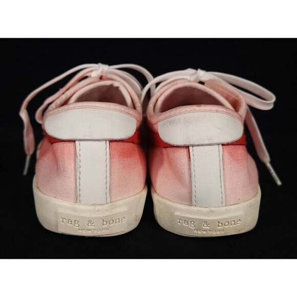Rag and Bone Canvas Court Sneakers Size 37 US 7 Womens White and Red $150 - Picture 4 of 8